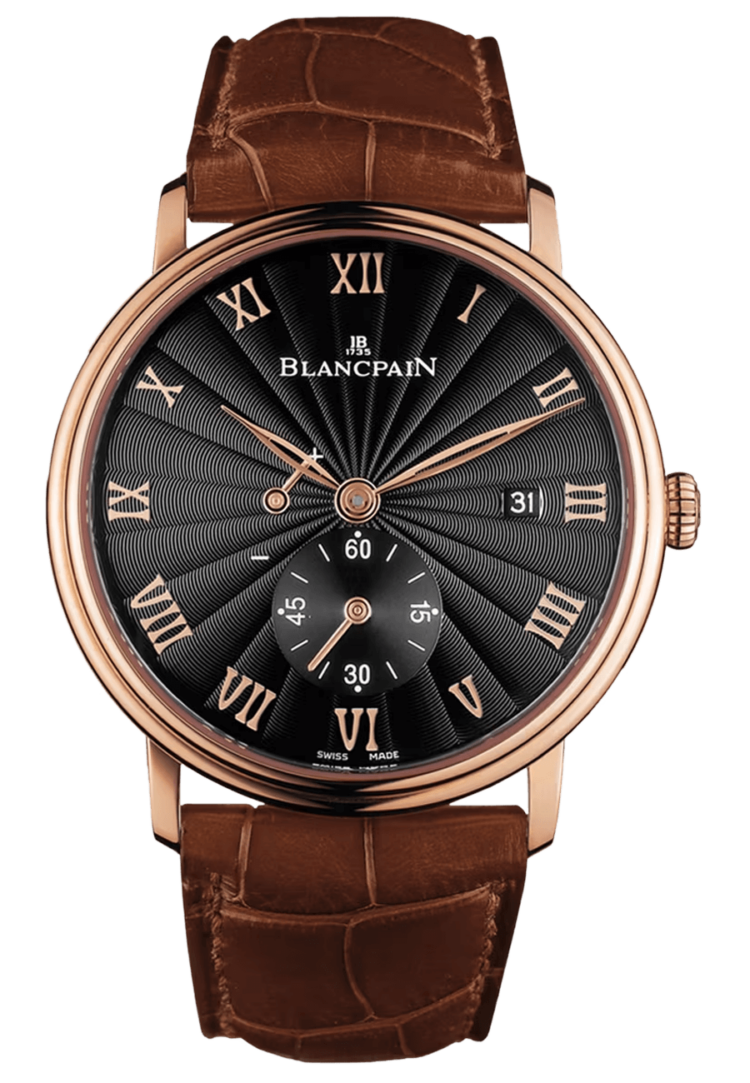 blancpain-villeret-ultraplate-power-reserve-red-gold-black-dial-alligator-menos-watch-6606-3630-55b