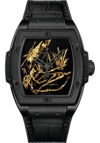 hublot-spirit-of-big-bang-gold-crystal-watch-39-mm-black-dial-black-and-blue-rubber-strap-665-cx-0660-lr