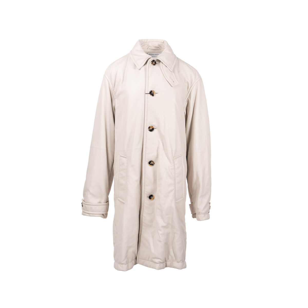 bottega-veneta-size-44-long-coat-genuine-leather-cotton-white