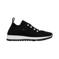 JIMMY CHOO VELES CASHMERE KNIT SNEAKERS BLACK