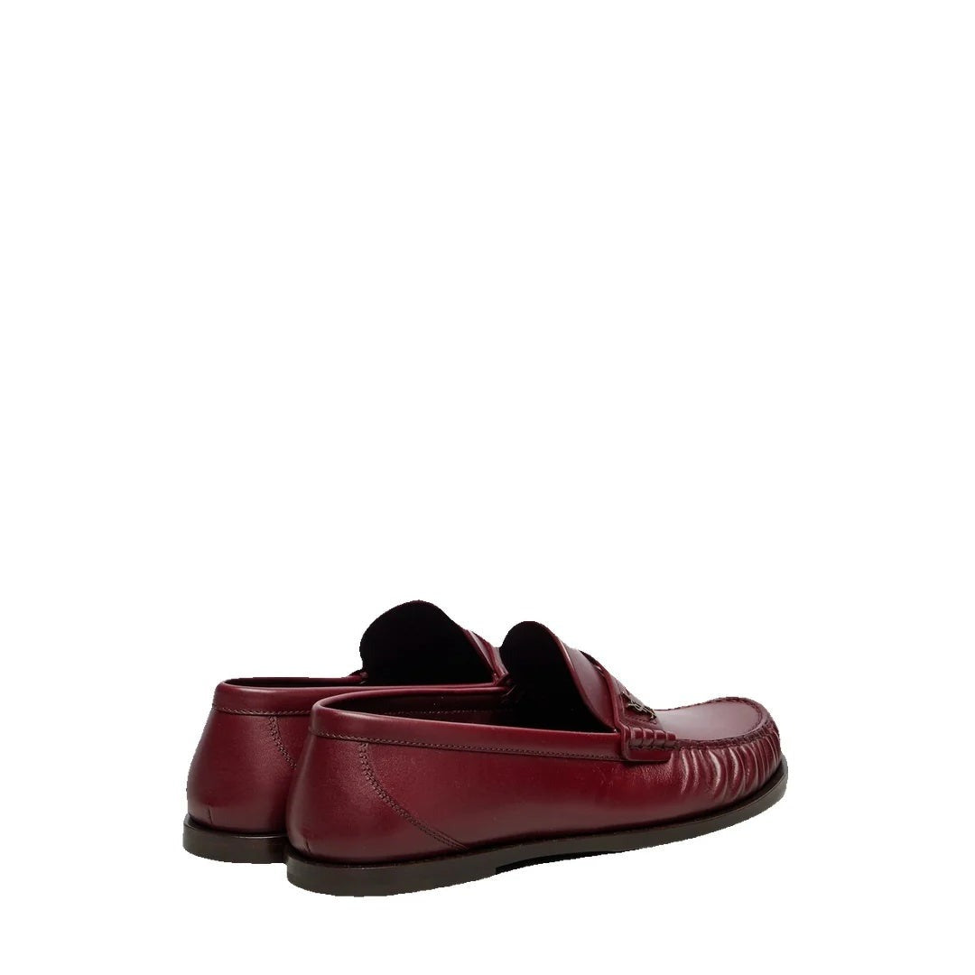 SAINT LAURENT PENNY-STRAP LOAFERS BURGUNDY