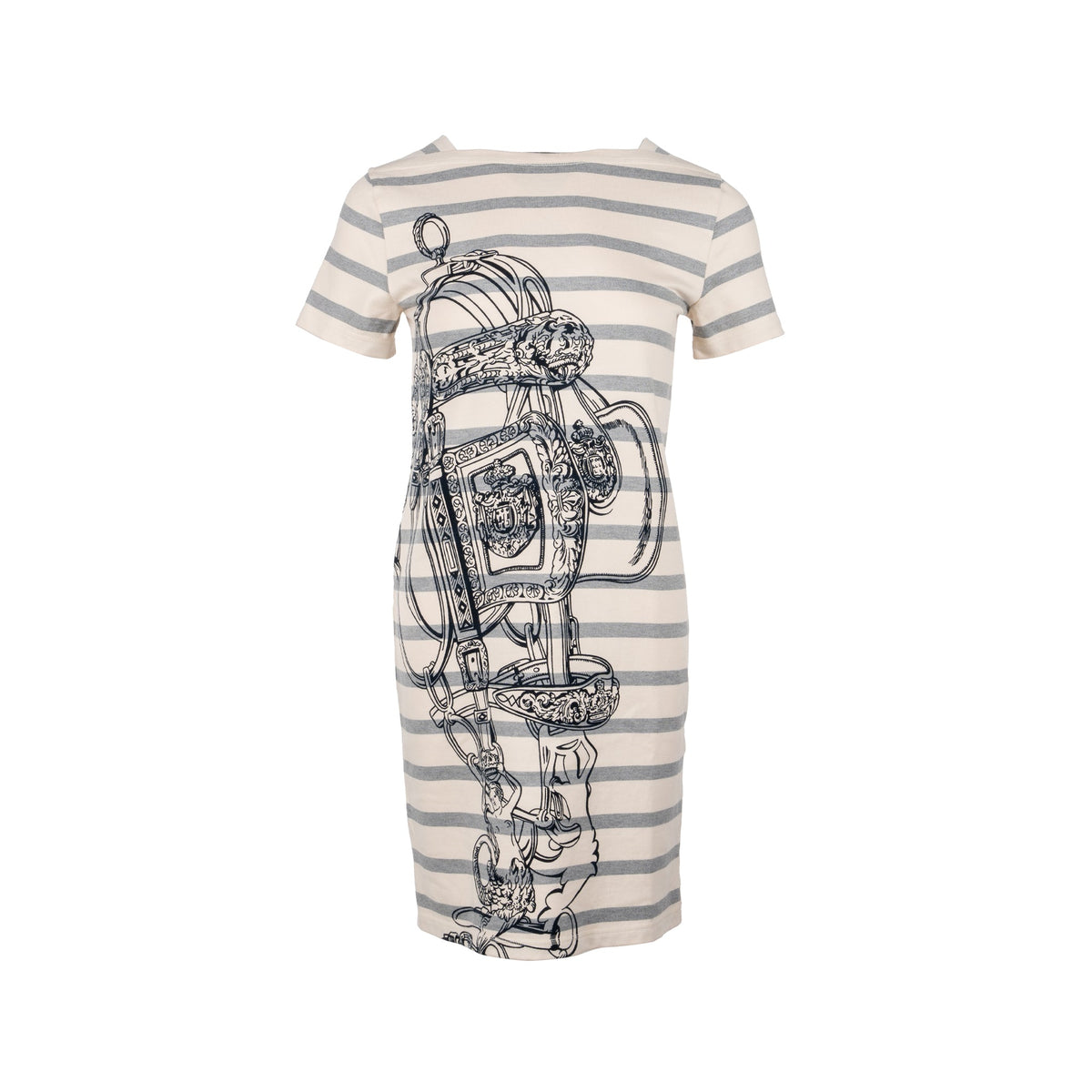 hermes-size-34-brides-de-gala-mariniere-straight-dress-cotton-white-grey-black