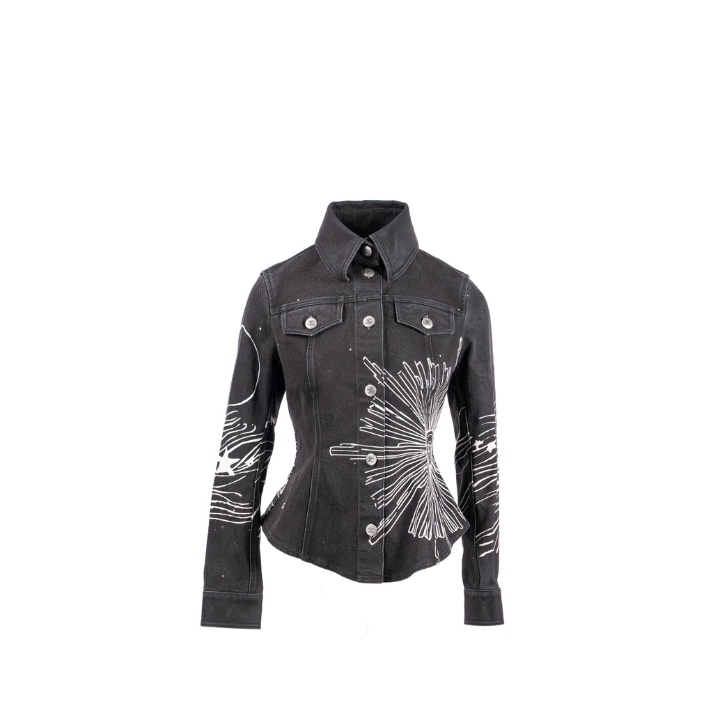 chanel-22c-size-34-graphic-print-denim-jacket-cotton-black-white-copy
