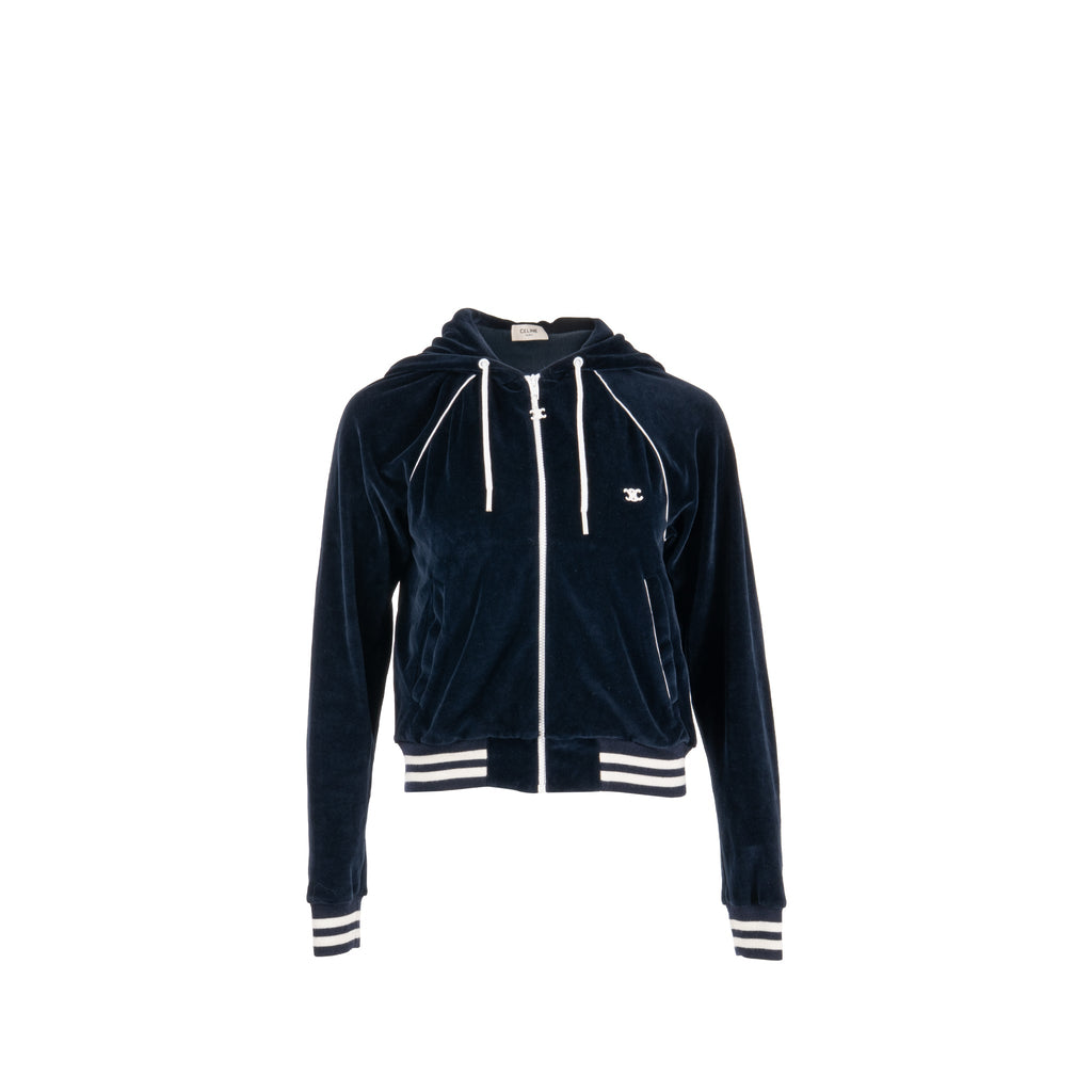 celine-size-xs-velvet-bomber-jacket-cotton-polymide-dark-blue