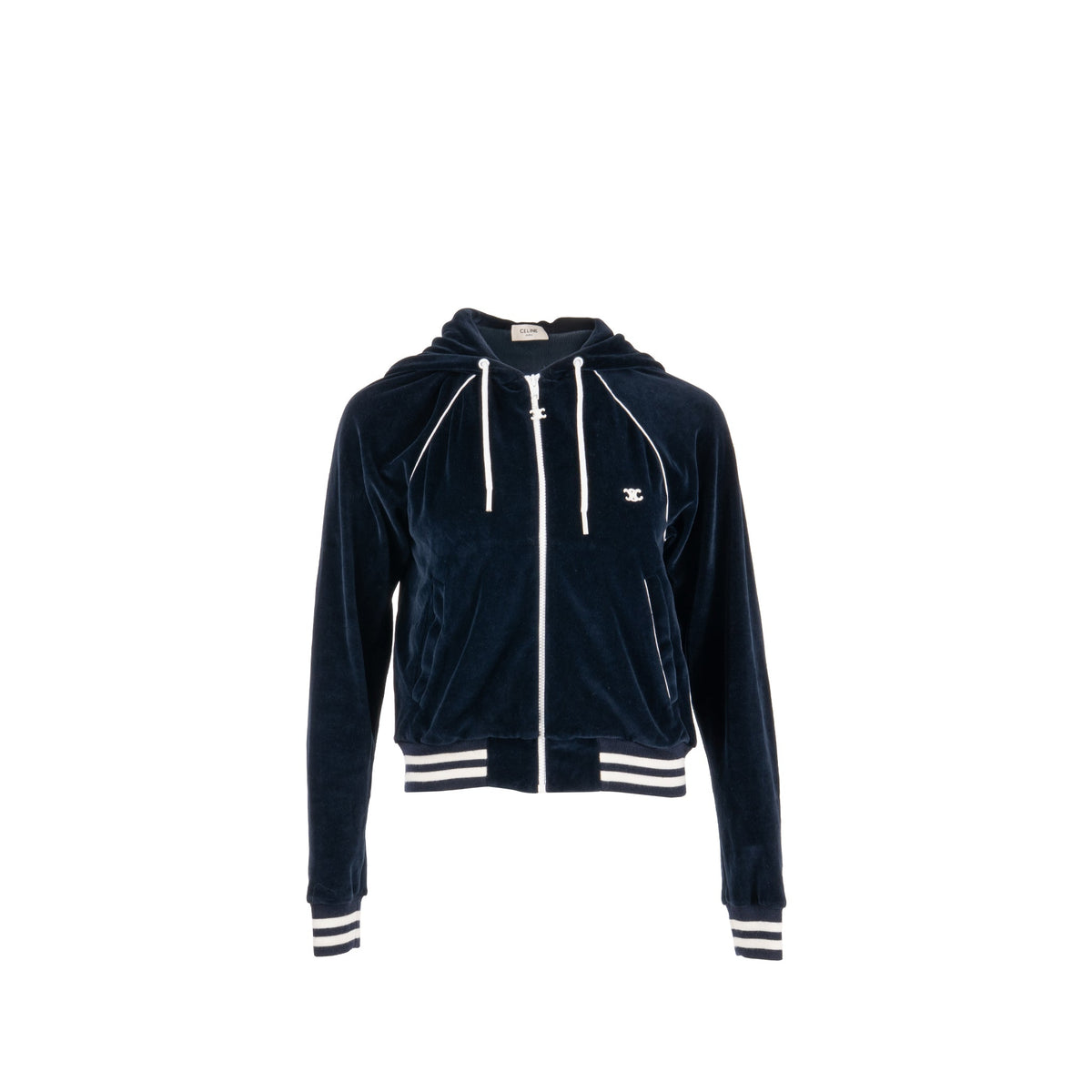 celine-size-xs-velvet-bomber-jacket-cotton-polymide-dark-blue