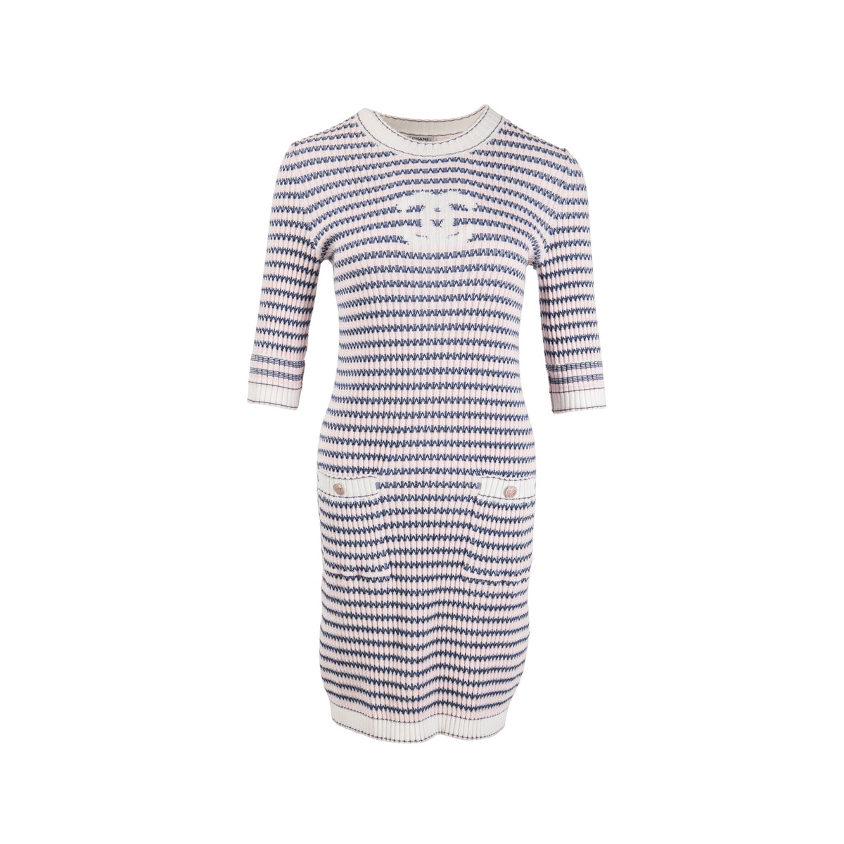 chanel-size-38-knit-mini-dress-cotton-multicolour-1