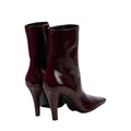 SAINT LAURENT 75MM JILL BOOTS BURGUNDY