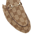 GUCCI PRINCETOWN CRYSTAL GG MESH MULES BEIGE & EBONY