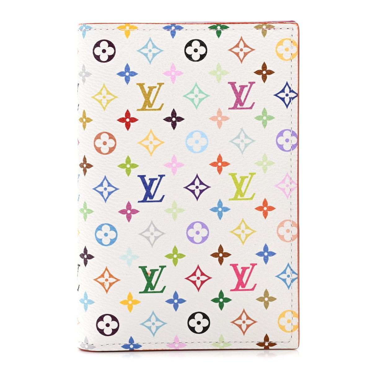 LV X TM MONOGRAM MULTICOLOR PASSPORT COVER WHITE