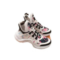 LOUIS VUITTON LV ARCHLIGHT GRADIENT SNEAKERS FLORAL PINK & BLACK