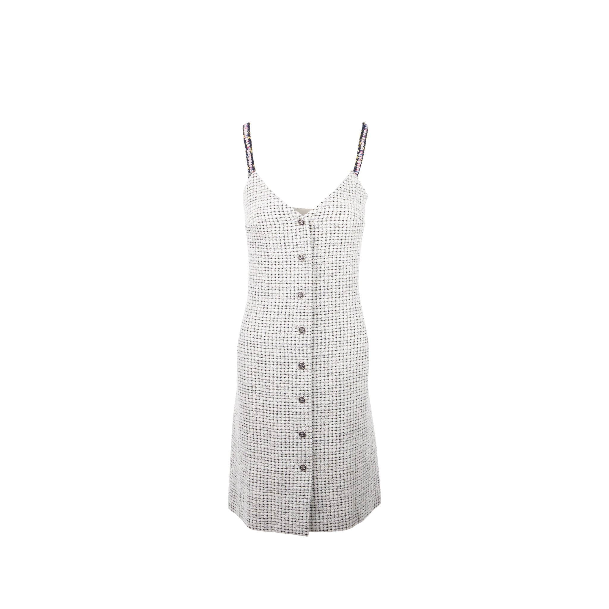 chanel-size-34-21p-tweed-dress-cotton-polyester-white-black