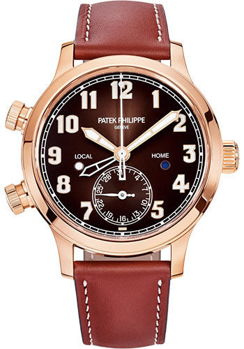 patek-philippe-complications-calatrava-pilot-travel-time-37-5mm-rose-gold-brown-sunburst-dial-7234r-001