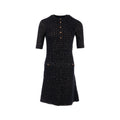 chanel-size36-tweed-dress-black-gold