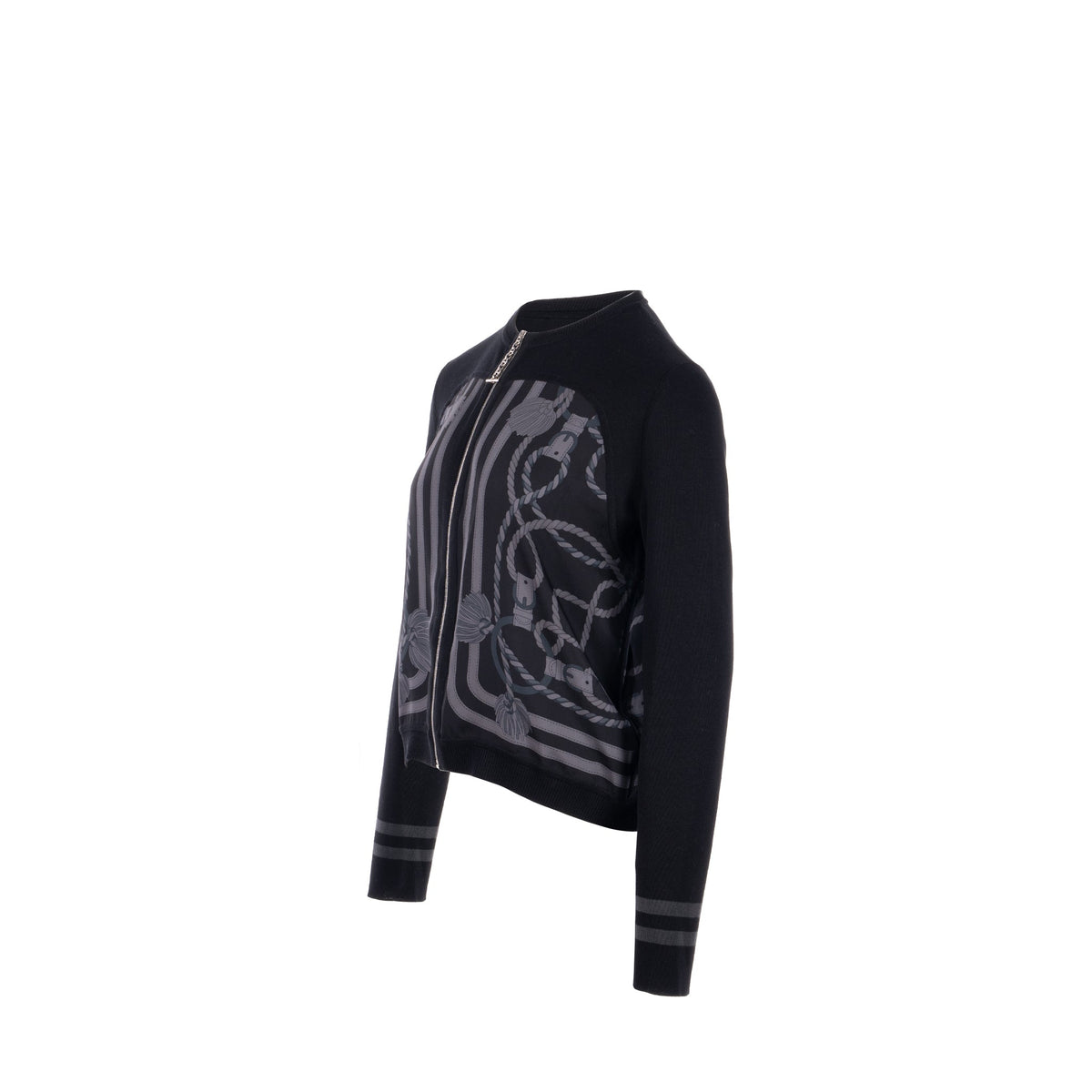 hermes-size-38-cardigan-zippe-twillaine-silk-cotton-noir