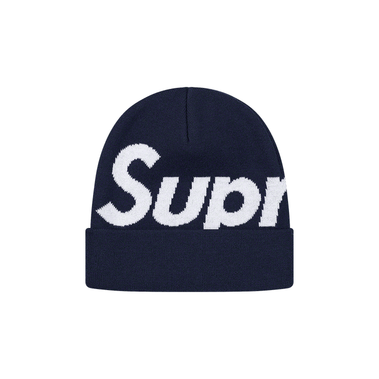 Supreme Big Logo Beanie 'Navy' – FW19BN7
