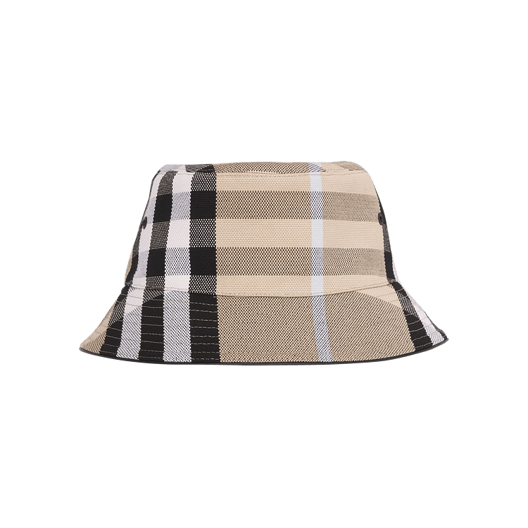 Burberry Check Cotton Jacquard Bucket Hat 'Dusty Sand'