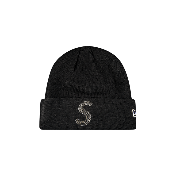 Supreme x New Era x Swarovski S Logo Beanie 'Black'
