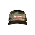 Supreme Washed Satin Camo Camp Cap 'Woodland Camo'