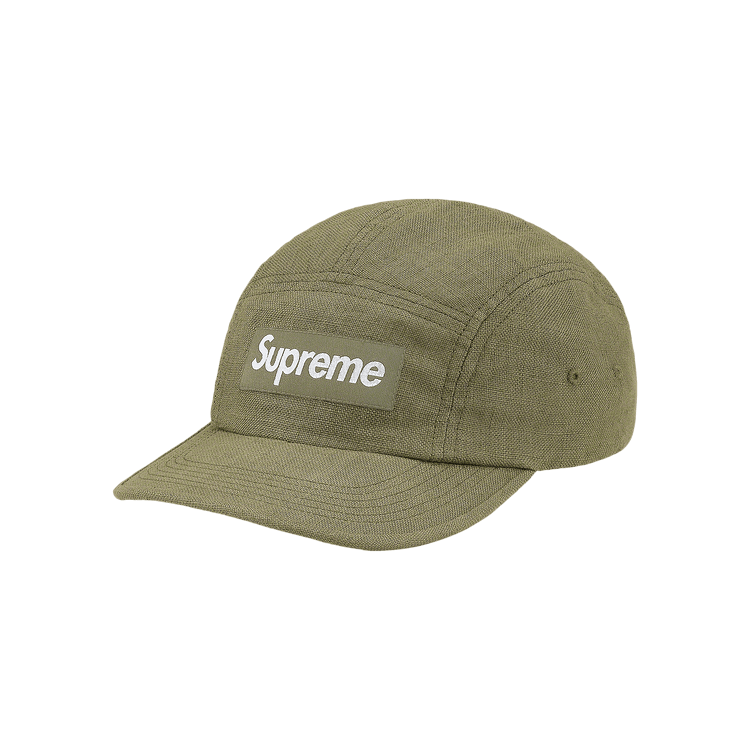 Supreme Linen Camp Cap 'Olive'