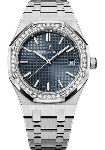 audemars-piguet-royal-oak-self-winding-watch-34mm-stainless-steel-case-diamond-bezel-blue-grey-dial-bracelet-77351st-zz-1261st-01