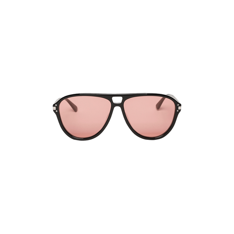 Amiri Aviator Logo Sunglasses — Black – Pink 014