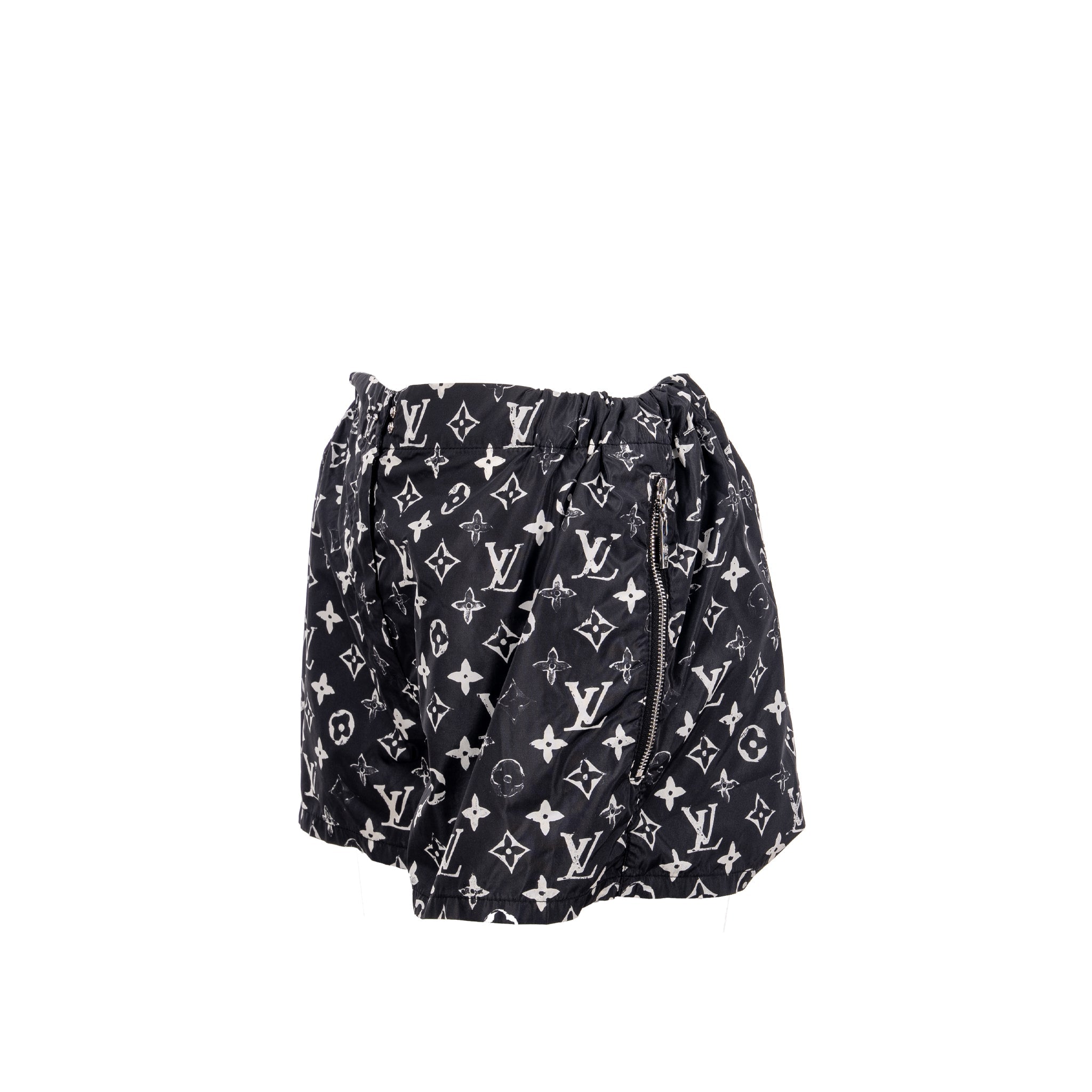 louis-vuitton-size-38-stencil-effect-monogram-shorts-polyamide-black-white
