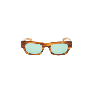Flatlist Frankie Sunglasses — Brown – Donegal Horn Solid Teal 070 Done