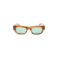 Flatlist Frankie Sunglasses — Brown – Donegal Horn Solid Teal 070 Done