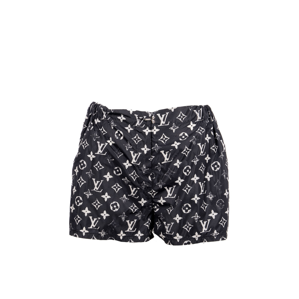 louis-vuitton-size-38-stencil-effect-monogram-shorts-polyamide-black-white