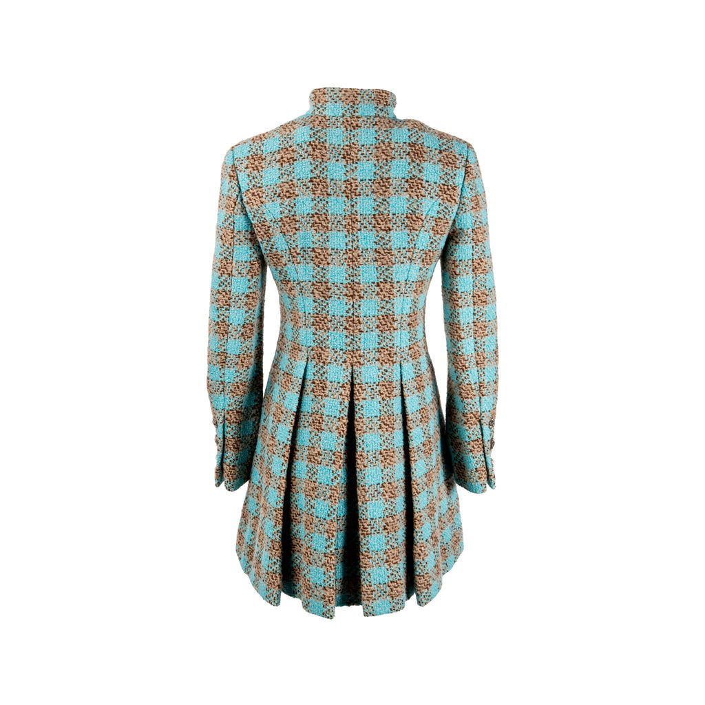 chanel-22k-size-36-cc-bijoux-rhinestone-buttons-long-tweed-coat-wool-viscose-turquoise-brown-beige
