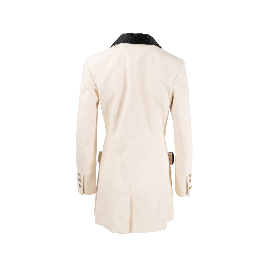 chanel-21s-size-36-jacket-black-bow-detailed-blazer-cotton-ecru