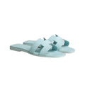 HERMÈS HERMES EPSOM ORAN SANDAL LIGHT BLUE