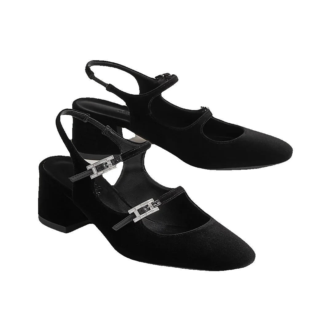 HERMÈS MAJESTE PUMP BLACK (SLINGBACK STYLE)