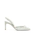 RENÉ CAOVILLA CINDERELLA 110MM SLINGBACK PUMP LIGHT GREEN & MINT