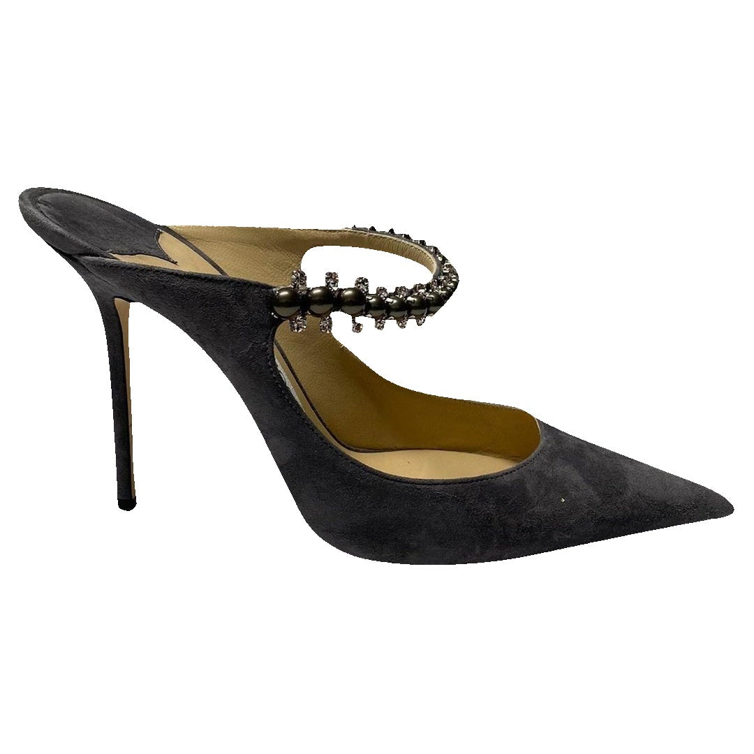 JIMMY CHOO BING HEELS DARK GRAY