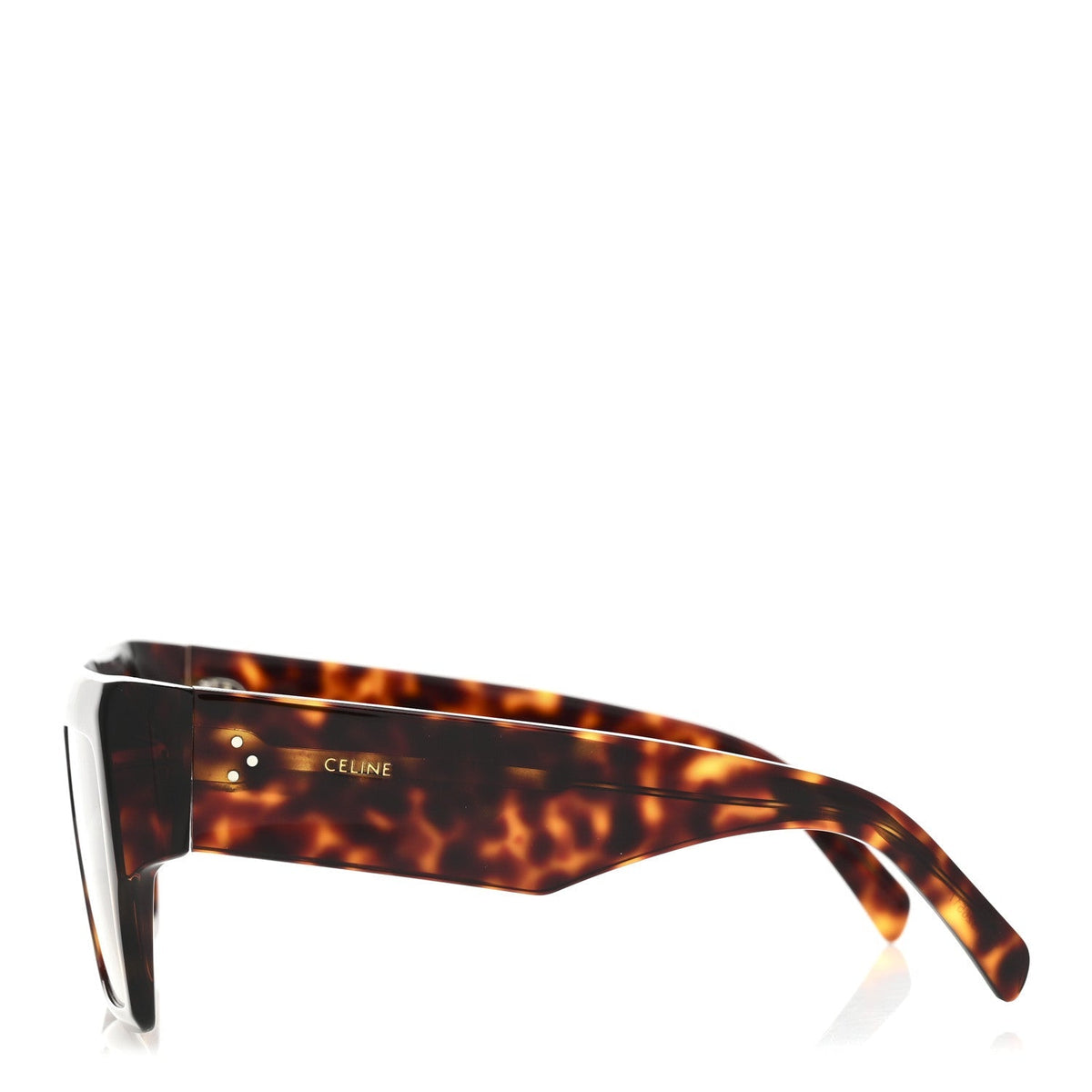 Celine Square Sunglasses — Tortoise – Acetate Chunky Rectangle CL 40092I