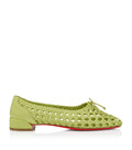 Christian Louboutin Sweetie Jane Silk Woven Ballet Flats – 92401