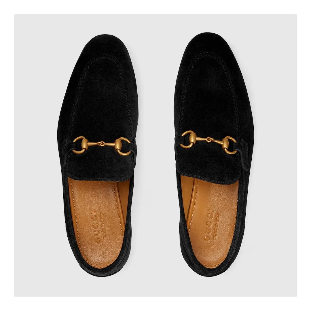 GUCCI JORDAAN LEATHER LOAFER BLACK (SUEDE)