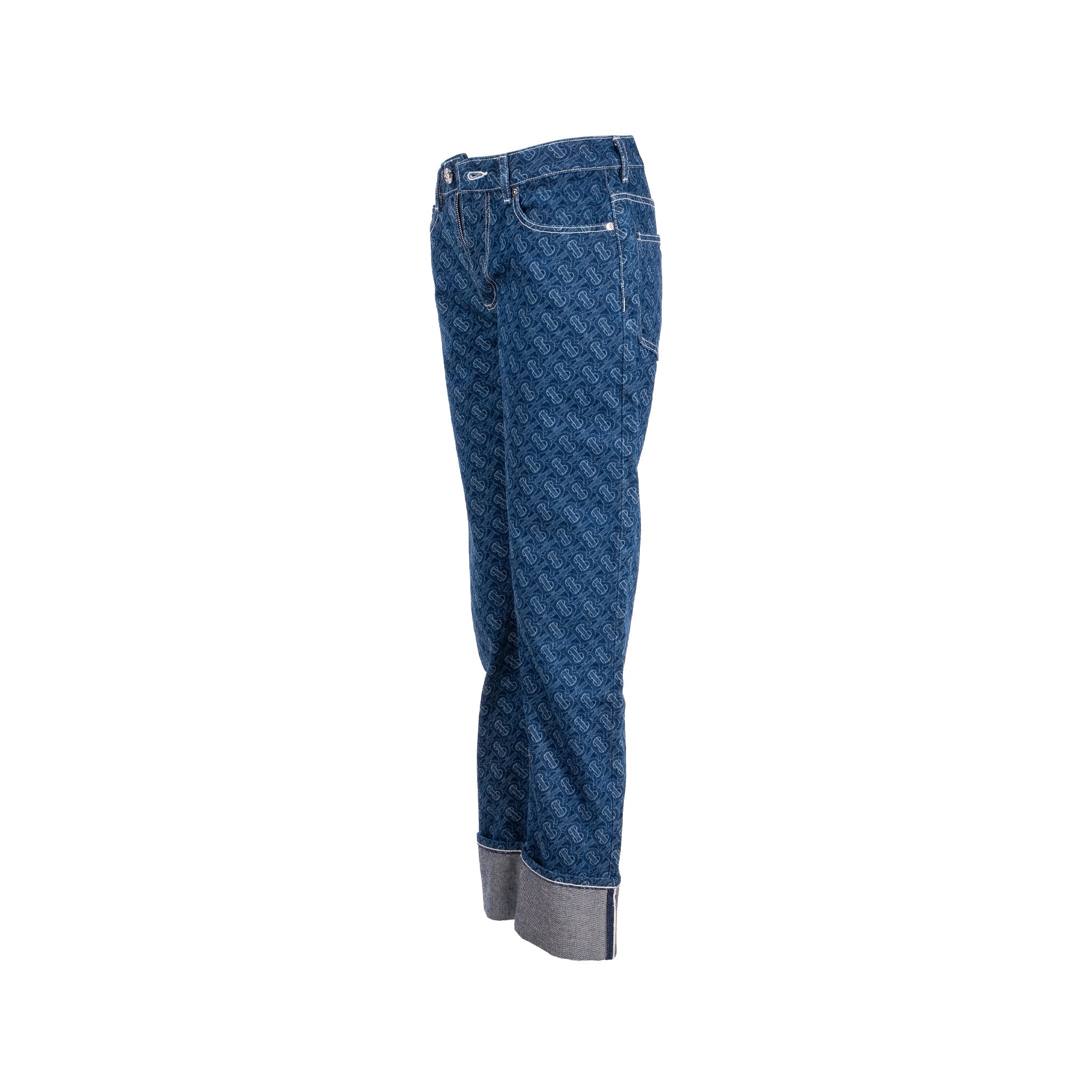 burberry-size-25-skinny-mid-rise-monogram-pattern-denim-jeans-cotton-blue