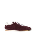 MIU MIU PLUME SUEDE SNEAKERS BURGUNDY