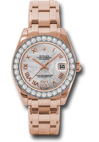 rolex-everose-gold-datejust-pearlmaster-34-watch-32-diamond-bezel-white-mother-of-pearl-roman-dial-81285-mdrp