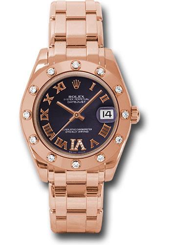 rolex-pink-gold-datejust-pearlmaster-34-watch-12-diamond-bezel-purple-diamond-roman-vi-roman-dial-81315-pdr