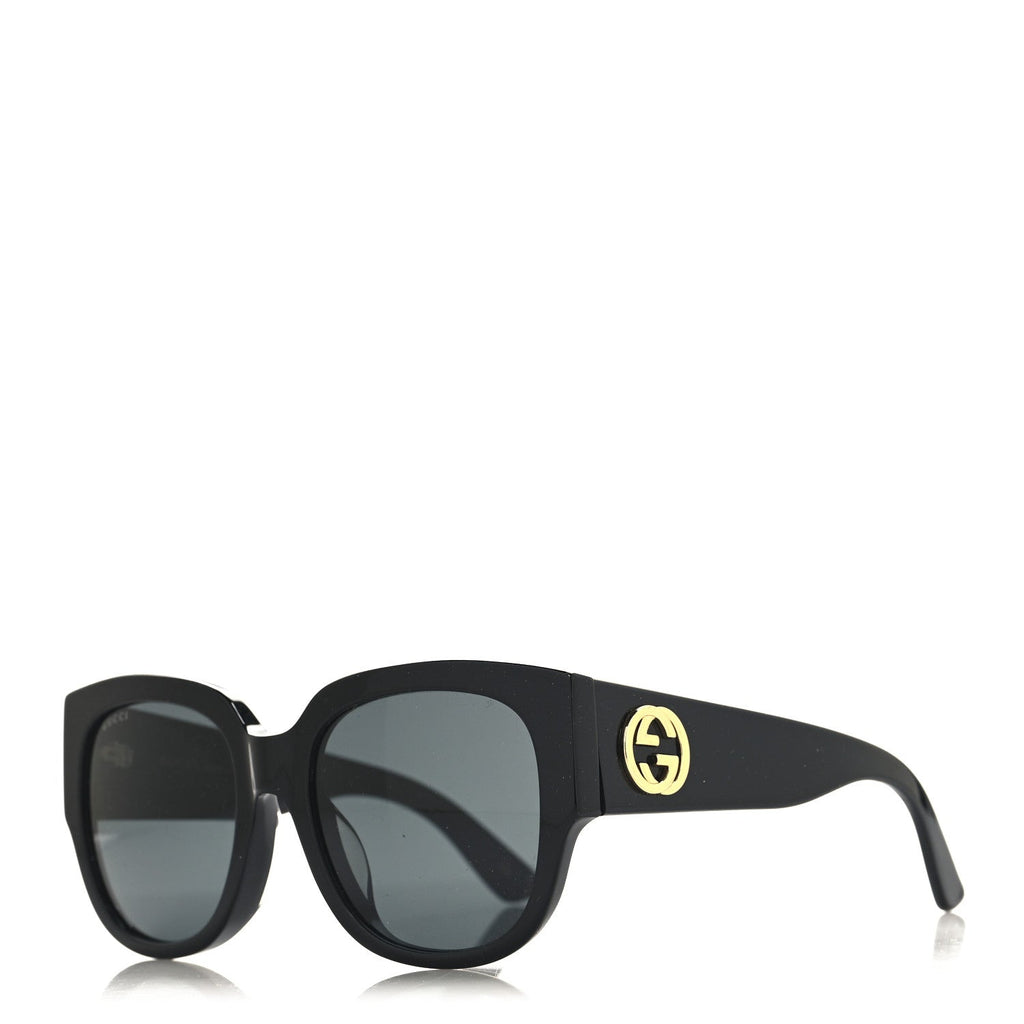 Gucci Square Sunglasses — Black – Acetate Frame GG0142SAN