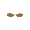 Marine Serre Swirl-Frame Oval Sunglasses — Gold