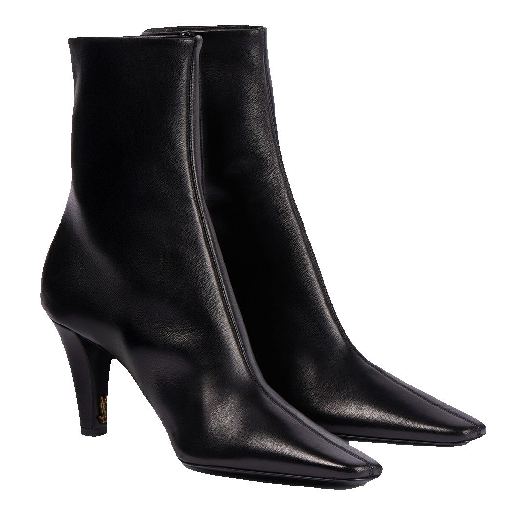 SAINT LAURENT 75MM JILL BOOTS BLACK