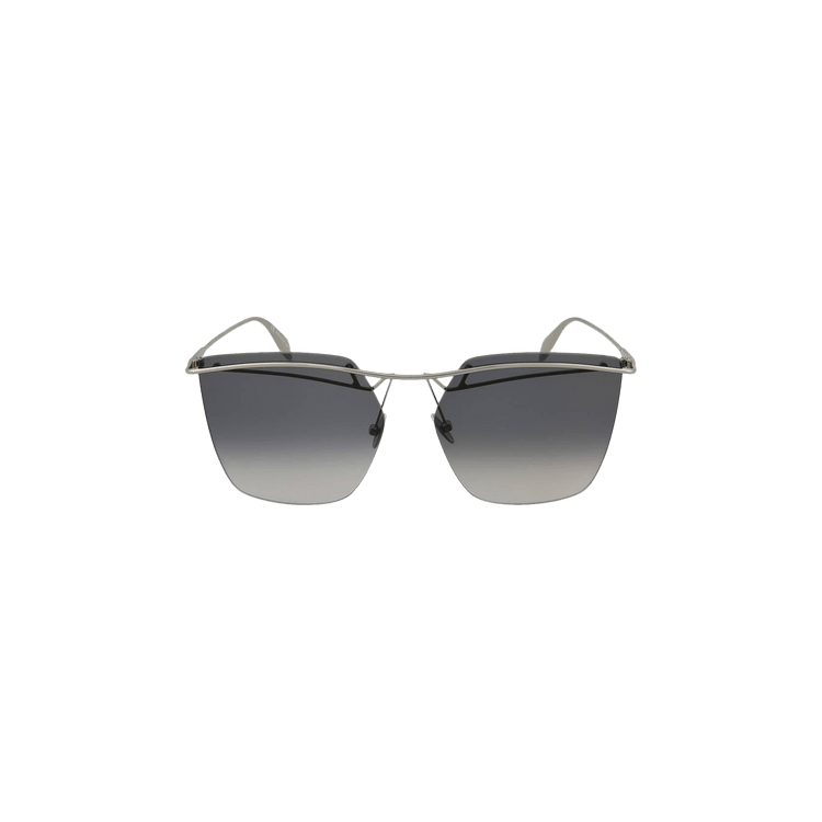 Alexander McQueen Square Frame Metal Sunglasses — Silver – AM0144S 30002582