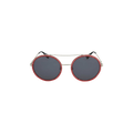 Gucci Round Frame Metal Sunglasses — Red