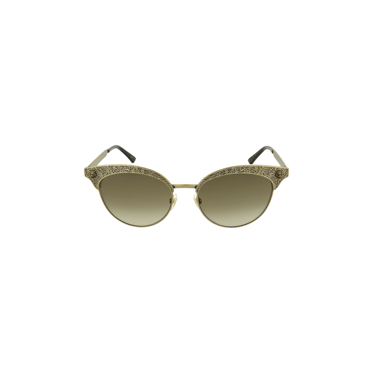 Gucci Round Oval Sunglasses — Gold