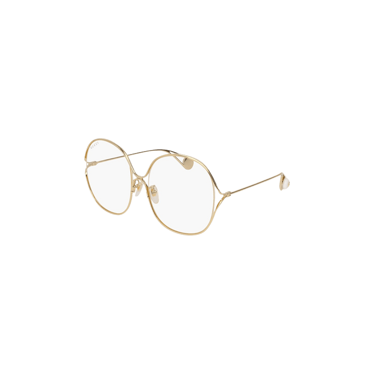 Gucci Oval Metal Sunglasses — Gold