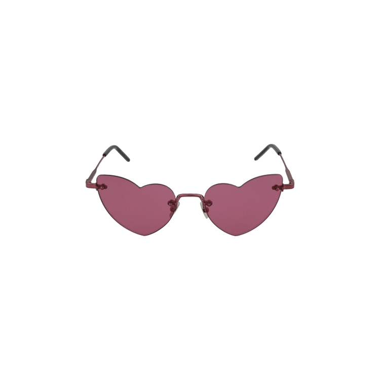 Saint Laurent Heart-Shaped Metal Sunglasses — Pink – 004